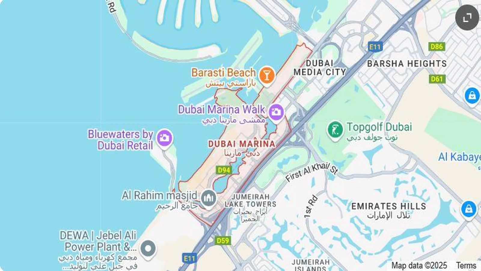 Dubai Marina Location