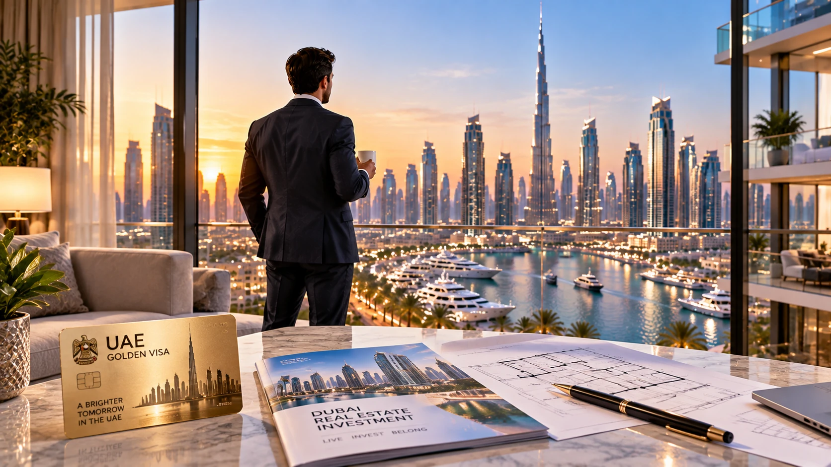 A high-net-worth buyer targeting the 10-year UAE Golden Visa through real estate investment.