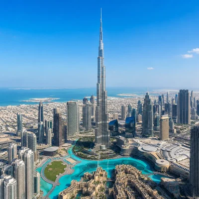Downtown Dubai skyline showing freehold property areas open to foreign buyers